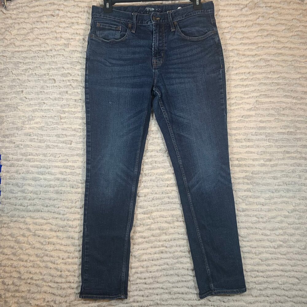 OLD NAVY‎ MENS 34X32 BLUE JEANS TAPERED STRETCH CASUAL OUTDOOR (34X31)